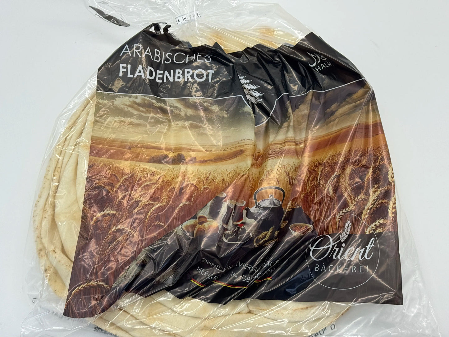 Orient Bäckerei Arabisches Fladenbrot Schwarz XXL – Halal Fladenbrot (5 Stück, Ø 29–30 cm)