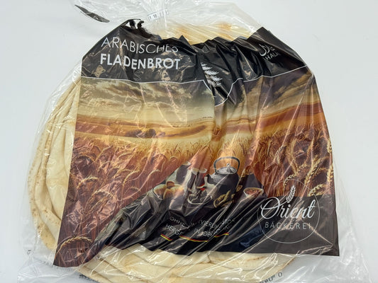 Orient Bäckerei Arabisches Fladenbrot Schwarz XXL – Halal Fladenbrot (5 Stück, Ø 29–30 cm)