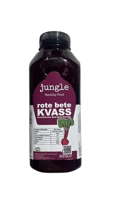 Jungle Healthy Food Rote Bete Kvass 500ml – Fermentiertes Probiotisches Getränk
