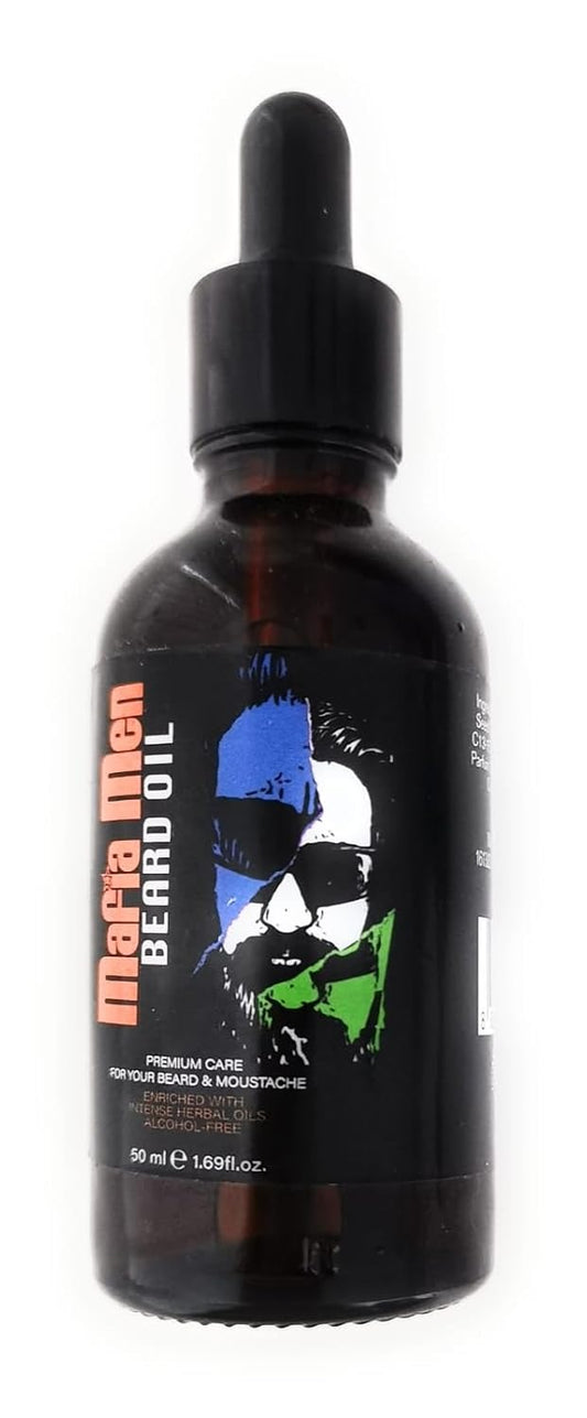 Mafia Men Bart-Öl 50ml – Premium Bartpflege für Männer – Mit Kräuterölen, Alkoholfrei