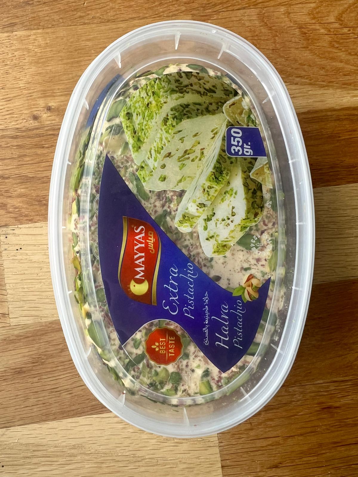 Mayyas Extra Pistazien Halva 350 g - Orientalische Sesamspezialität mit Pistazien