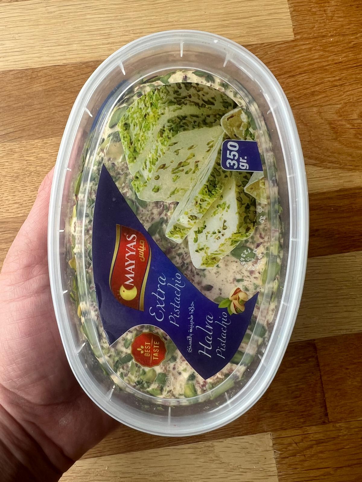 Mayyas Extra Pistazien Halva 350 g - Orientalische Sesamspezialität mit Pistazien