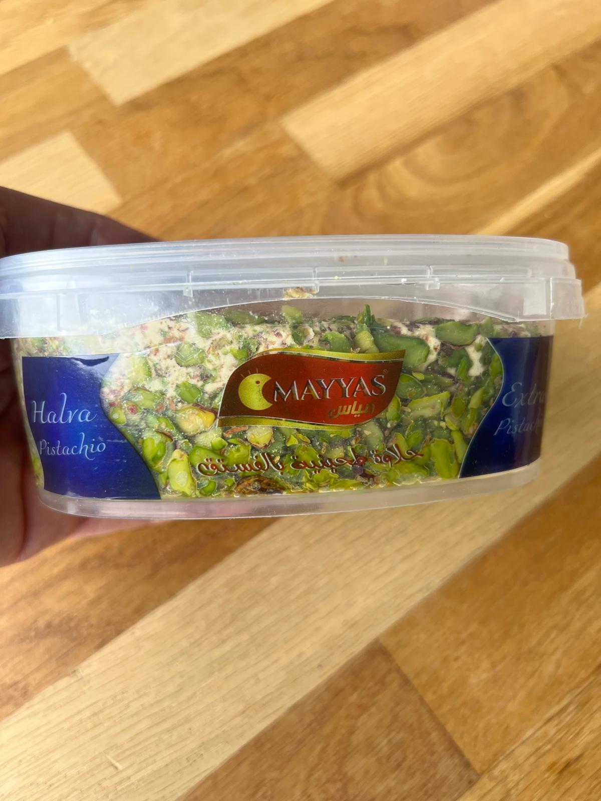 Mayyas Extra Pistazien Halva 350 g - Orientalische Sesamspezialität mit Pistazien