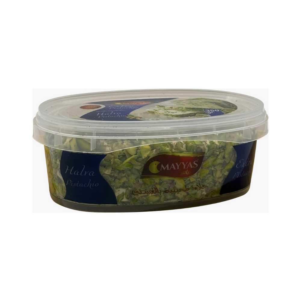 Mayyas Extra Pistazien Halva 350 g - Orientalische Sesamspezialität mit Pistazien