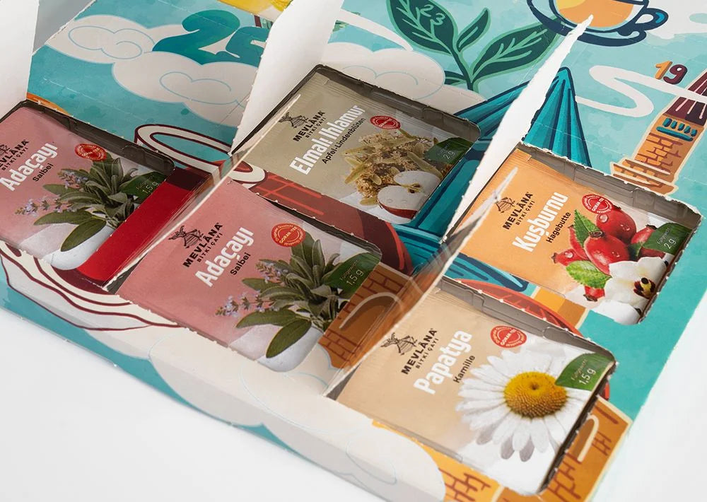 Mevlana Ramadan Tee Kalender - 90 Kräutertee-Beutel in verschiedenen Sorten