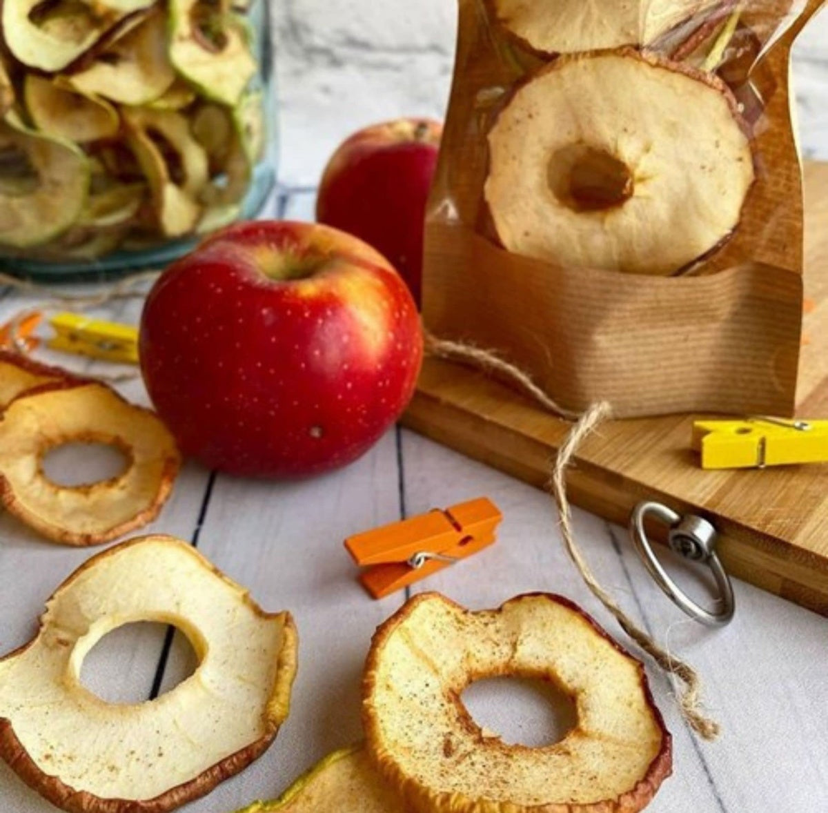Premium Getrocknete Apfelringe – 100% Natürliche Trockenäpfel, Ohne Zucker