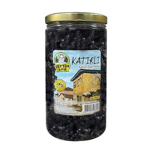 Zeytin Ana Katirli Schwarze Oliven 1000g – Premium Türkische Natur-Oliven