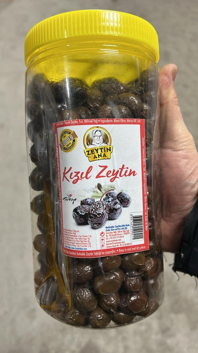 Zeytin Ana Kizil Schwarze Oliven – Premium Türkische Natur-Oliven